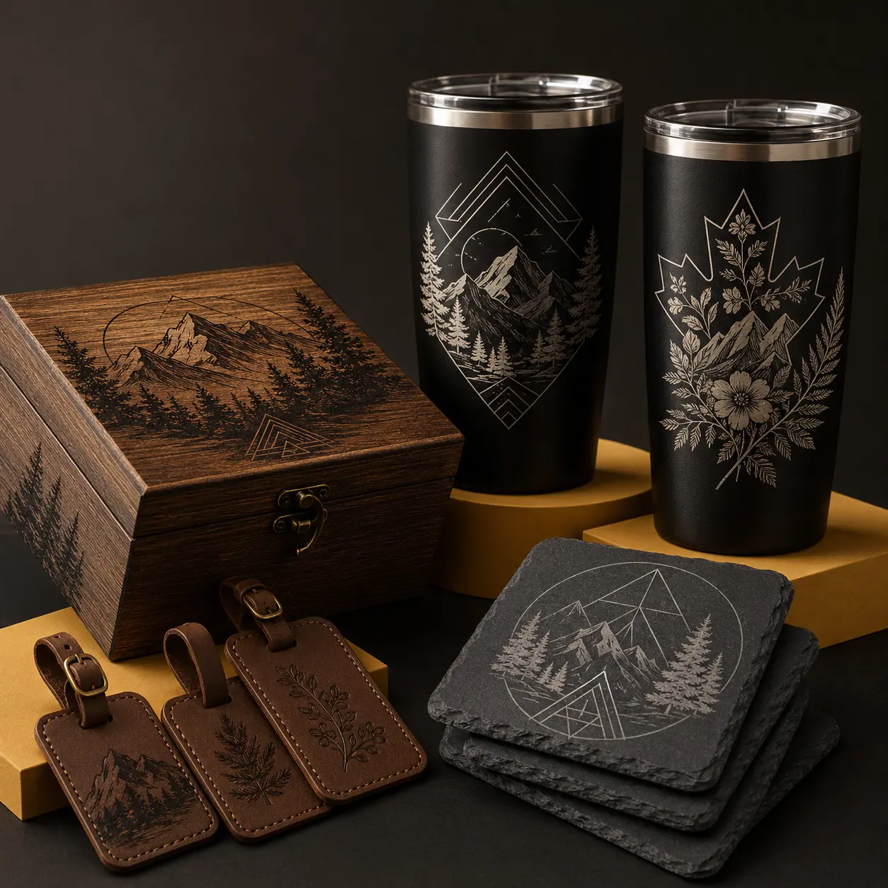 Laser Engraving examples by Layer Forge Canada