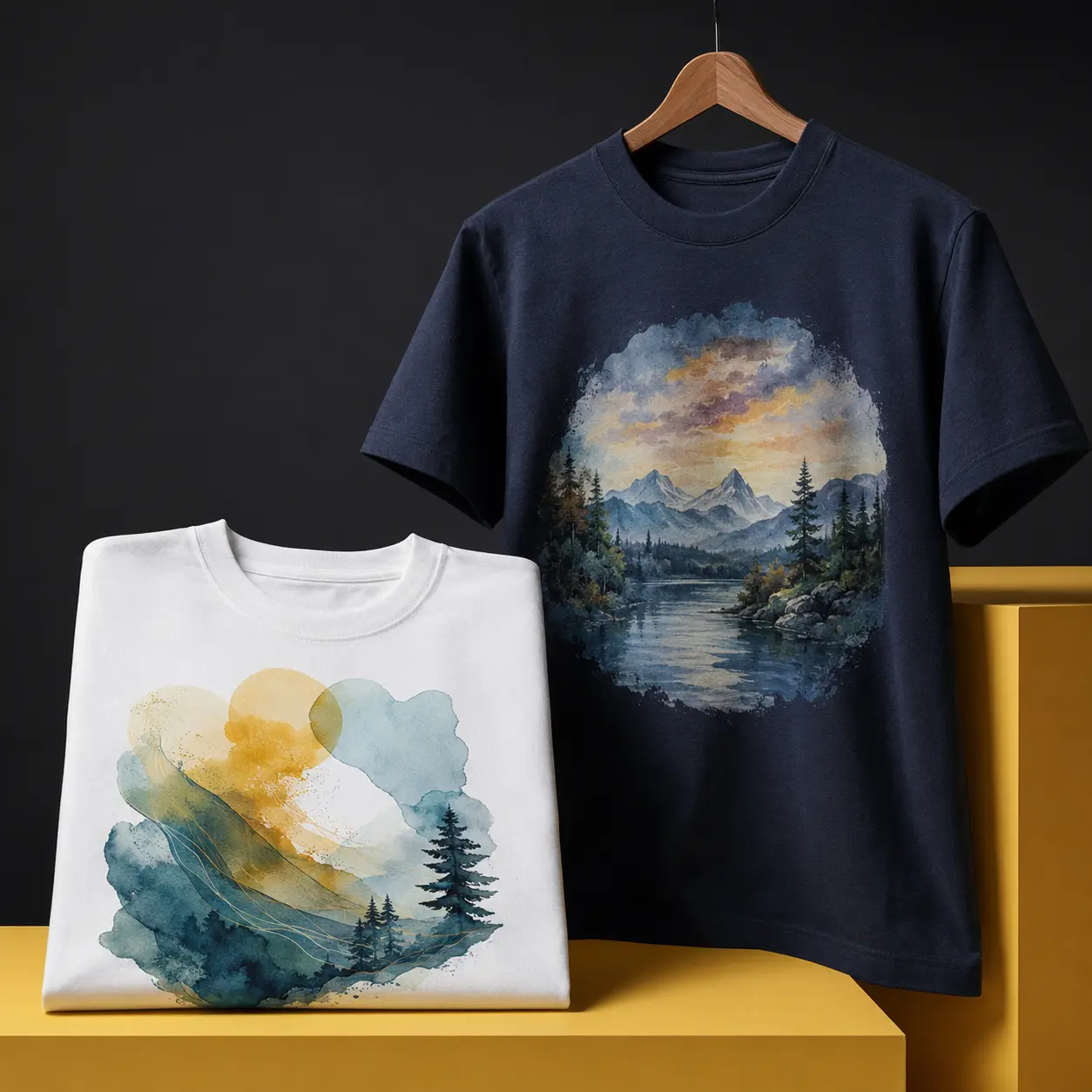 Cotton T-shirts featuring soft, detailed DTG-printed artwork