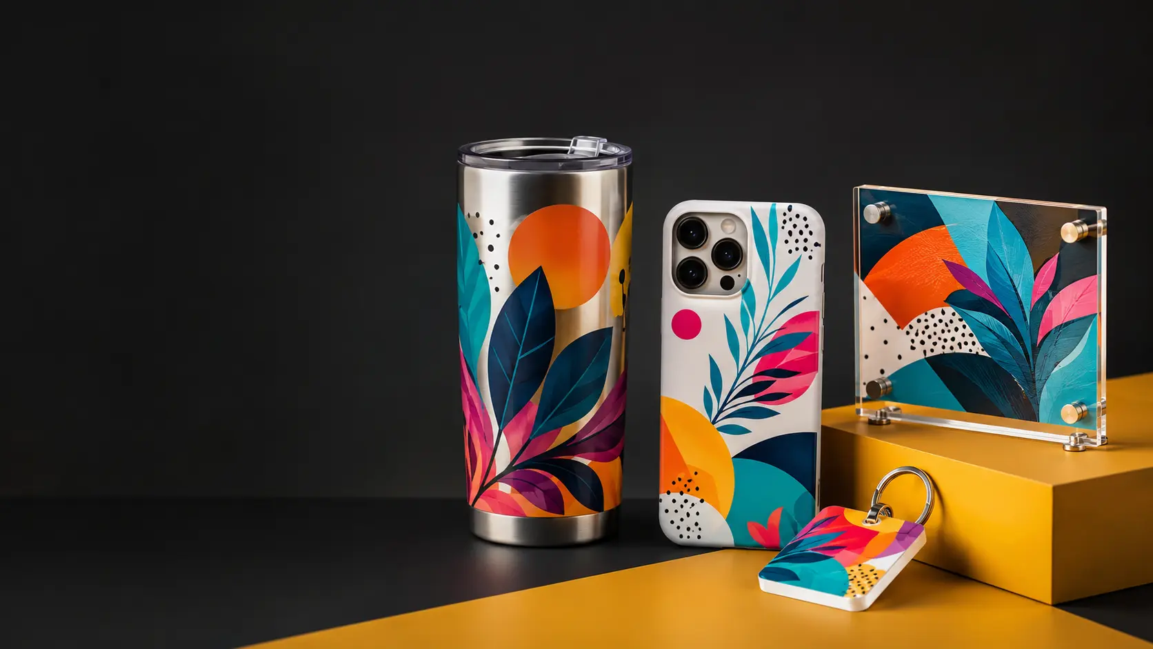 Full-colour UV-printed products